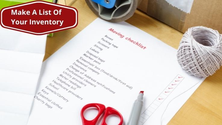 Make A List Of Your Inventory