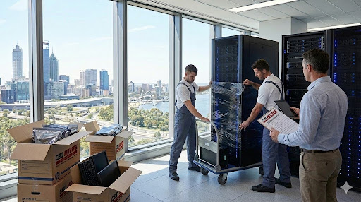 Professional server rack moving in Perth by CBD Movers.