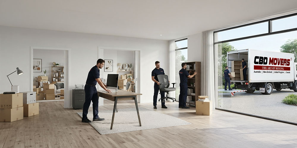 home office setup by moving staff
