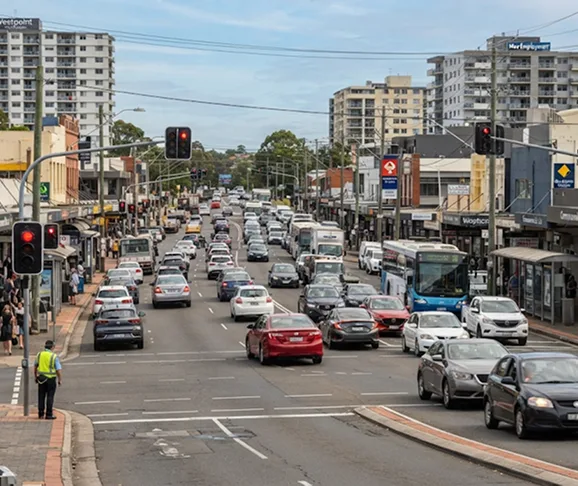 Busy Roads Around Blacktown CBD