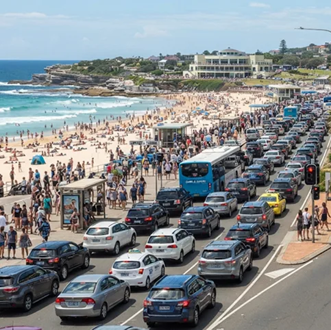 Busy Beachside Roads