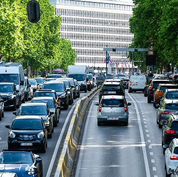 Busy Inner-City Traffic